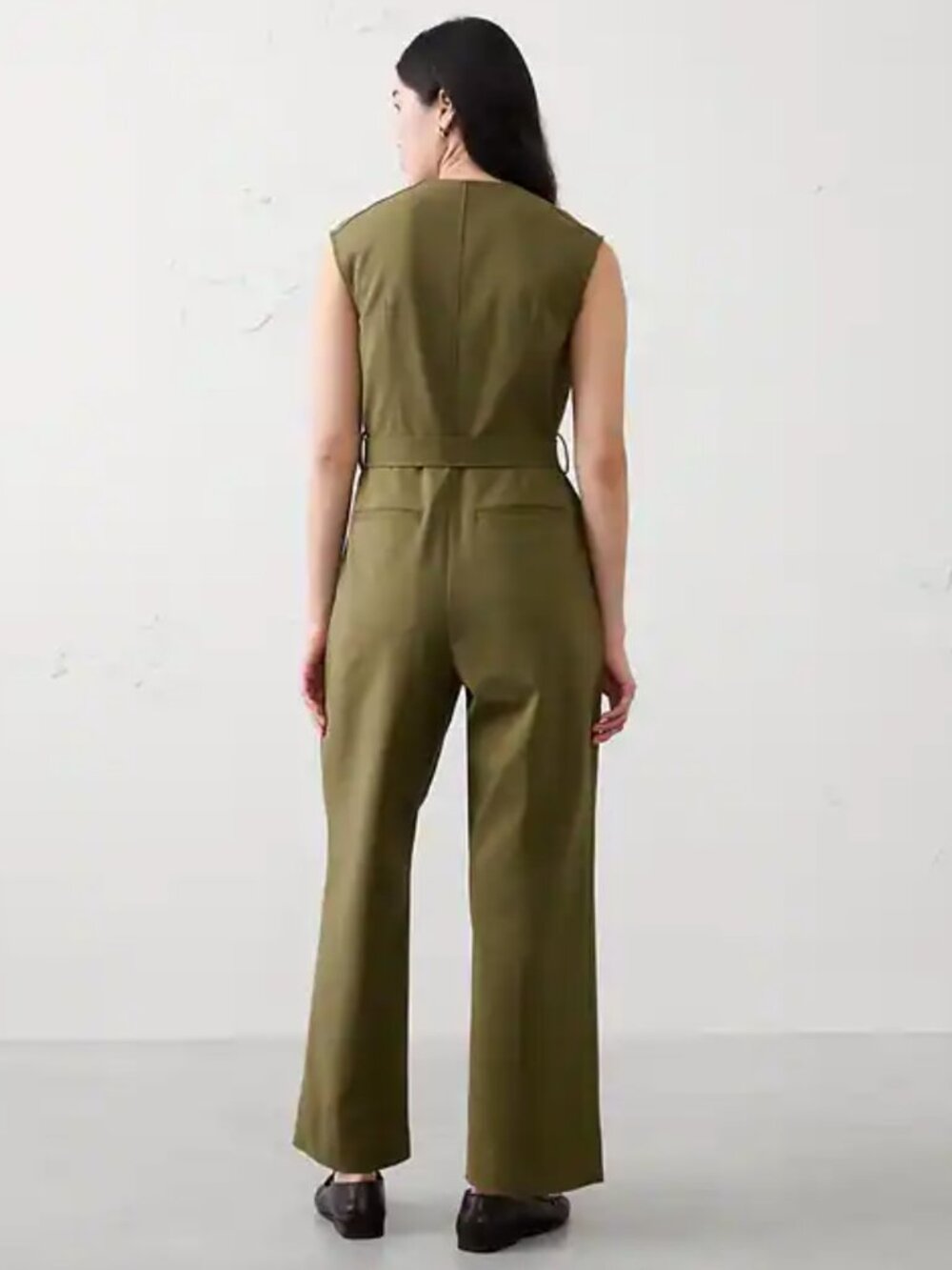 Banana Republic Utility Sateen Jumpsuit, Black 10 - Picture 3 of 9